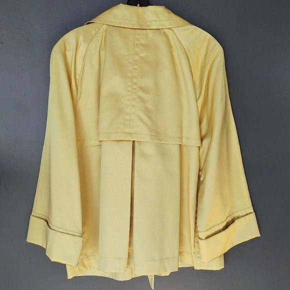 Short yellow trench coat - Picture 7 of 8